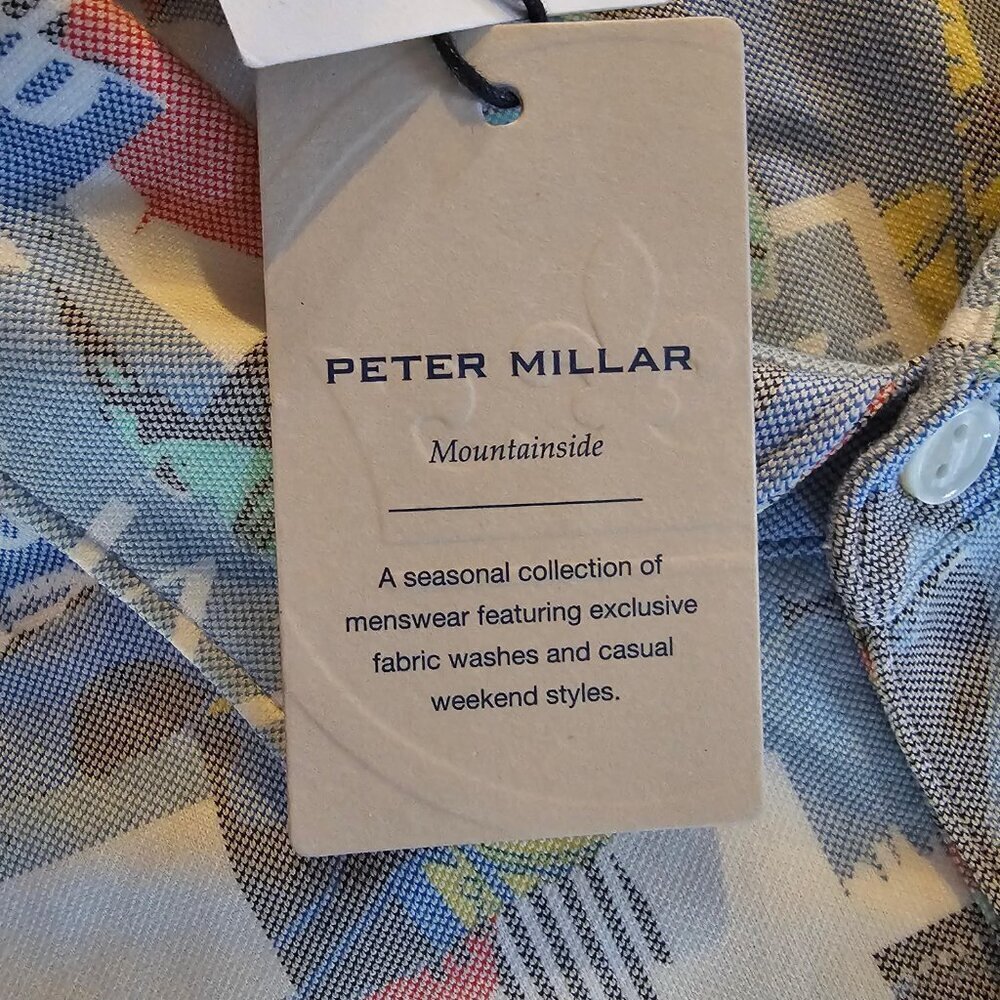 NWT Peter Millar Men'S Crown Crafted Jazz Print Musical Polo Shirt Size XL - Picture 6 of 8